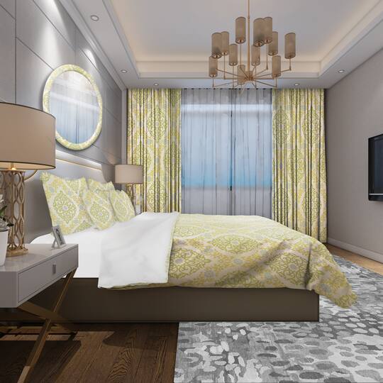 Designart 'Pattern in Eastern Style' Mid-Century Modern Bedding Set
